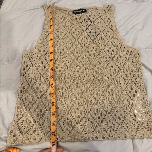 Taupe rib racer longline vest in US size 6 - Picture 5 of 9